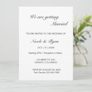 Digital Wedding Modern Wedding Electronic Wedding  Invitation