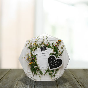 Digital wildflower pregnancy announcement  photo block