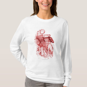 Digital wireframe of the human heart T-Shirt