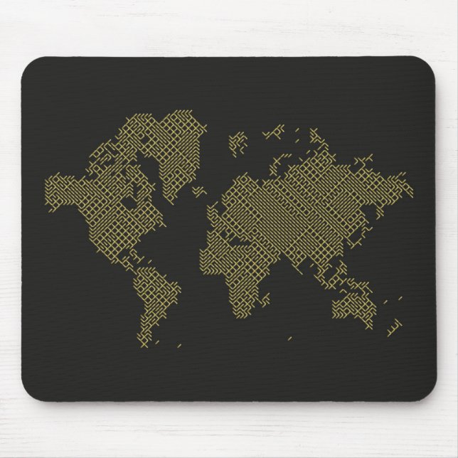Digital World Map Mouse Pad (Front)