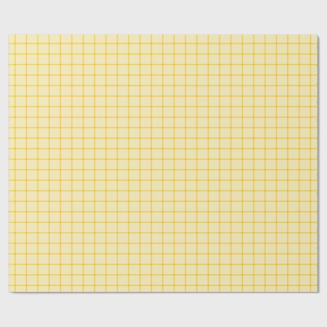 Digital yellow grid wrapping paper (Flat)