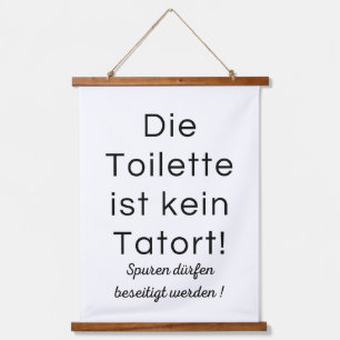 Digitales WC Poster Toilette Gästeklo Lustig Hanging Tapestry