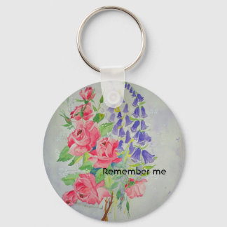 Digitalis and Roses Keychain