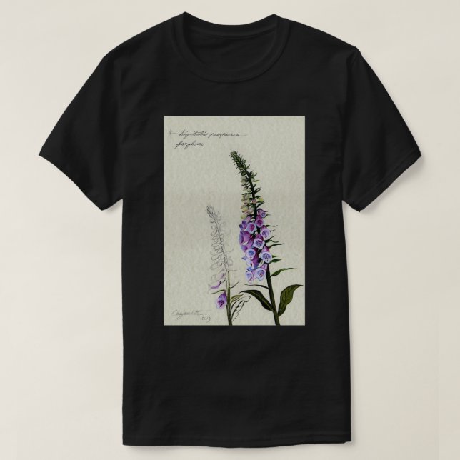 Digitalis purpurea Foxglove T-Shirt (Design Front)