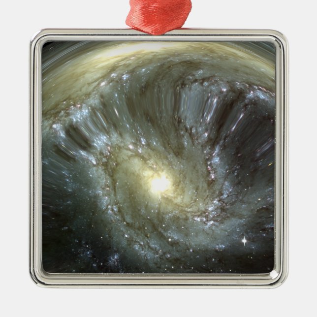 Digitally altered galaxy metal tree decoration (Front)