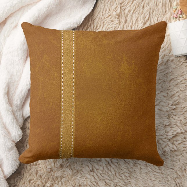 Digitally Created Deer Hide Leather and Strap Cushion (Blanket)