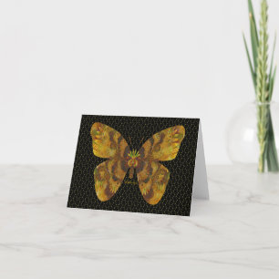 Digitally Embossed Golden "Flutterbys" Note Card