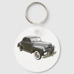 Digitally enhanced image of a black 1941 Plymouth Key Ring
