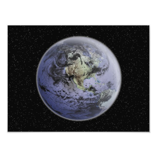 Digitally enhanced image of the Full Earth Photo Print (Front)