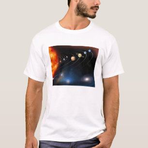 Digitally generated image of our solar system T-Shirt
