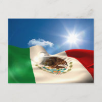 Digitally Generated Mexico Flag Rippling
