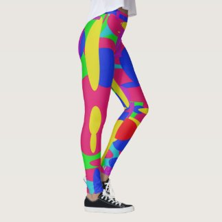 digitally madeBlack design on Red background Leggings