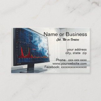 Digitial display with charts business card