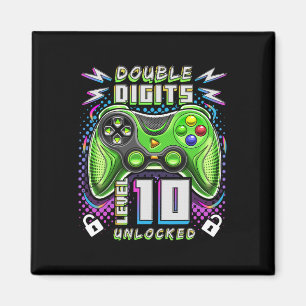 Digits Level 10 Unlocked Video Game 10th Birthday  Magnet