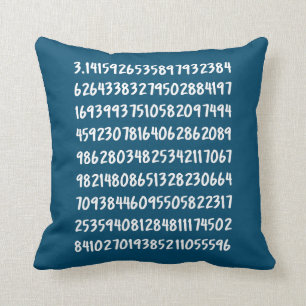 Digits of Pi 3.14 Math Numbers Design Cushion