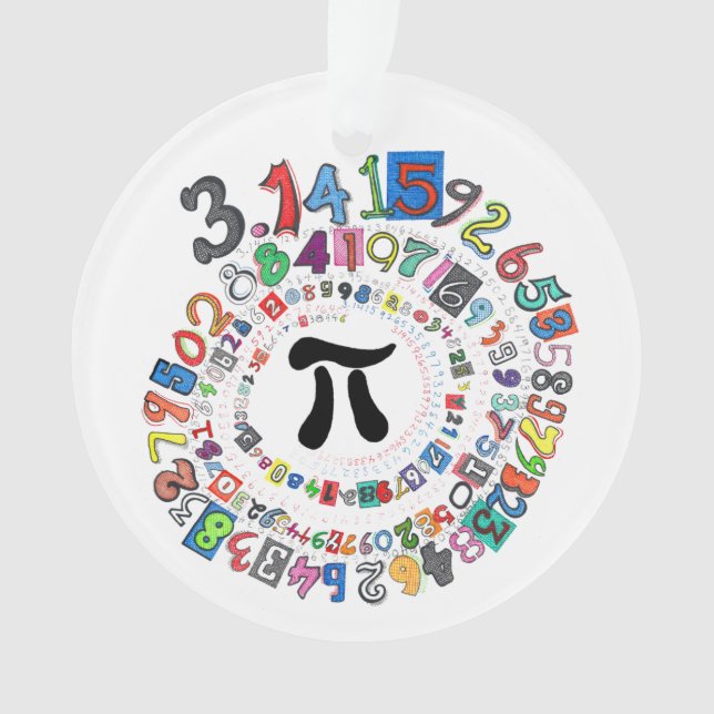 Digits of Pi Form a Colourful Spiral Ornament (Front)