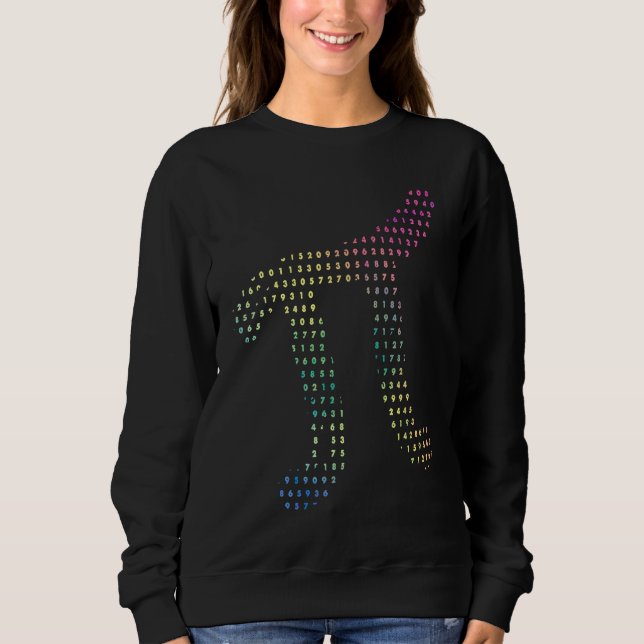 Digits Of Pi In Source Code Numbers Pi Day 3 14159 Sweatshirt (Front)