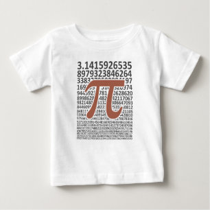 Digits of Pi, Pi Day Math Baby T-Shirt