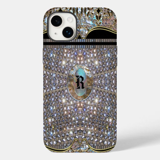 Digloos Elegant Chic Unique Monogram  Case-Mate iPhone Case (Back)