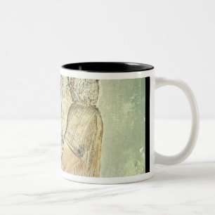 Dignitary, relief, Assyrian Two-Tone Coffee Mug
