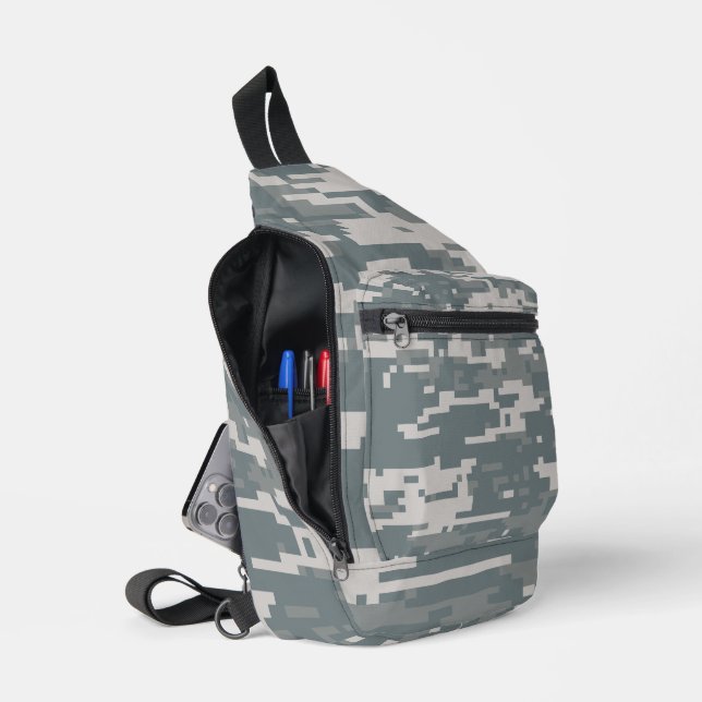 Digtal Nature Camo Sling Bag (Open)