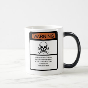 Dihydrogen Monoxide Warning Magic Mug