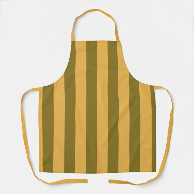 Dijon and Zest Striped Pattern Apron (Front)