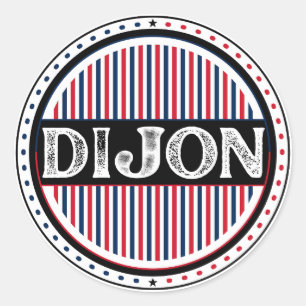 Dijon City Pride Emblem – French Identity Classic Round Sticker