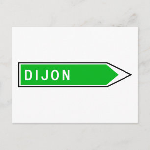 Dijon, Road Sign, France Postcard