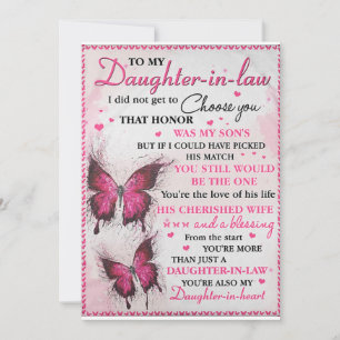 DIL Butterfly You're Also My Daughter-In-Heart  Holiday Card