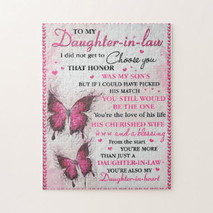DIL Butterfly You're Also My Daughter-In-Heart  Jigsaw Puzzle