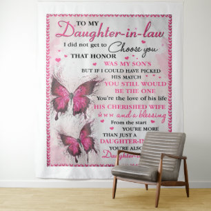 DIL Butterfly You're Also My Daughter-In-Heart Tapestry