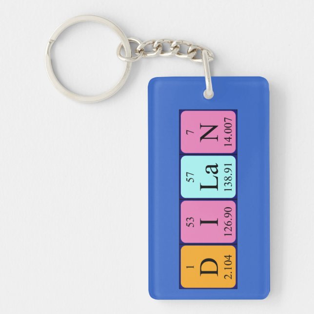 Dilan periodic table name keyring (Front)