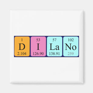 Dilano periodic table name magnet