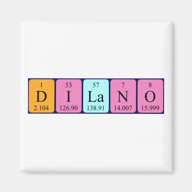 Dilano periodic table name magnet (Front)