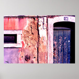 Dilapated doorway, Cascias, Portugal Poster