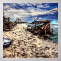 Dilapidated Abandoned Beach Post Apocalyptic 