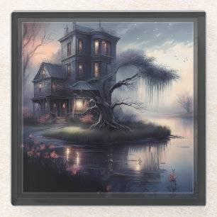 dilapidated Home On The Bayou Glass Coaster