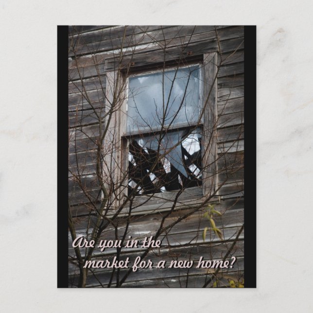 Dilapidated Old Home Unique Realtor Mail Outs Card (Front)