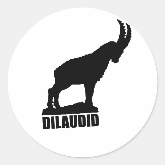 Dilaudid Classic Round Sticker (Front)