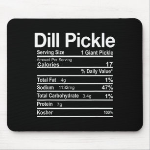 Dill Ckle Nutrition Facts Funny Thanksgiving Chris Mouse Pad