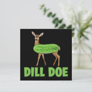 Dill Doe Funny Adult Humor Funny Nature Deer  Invitation