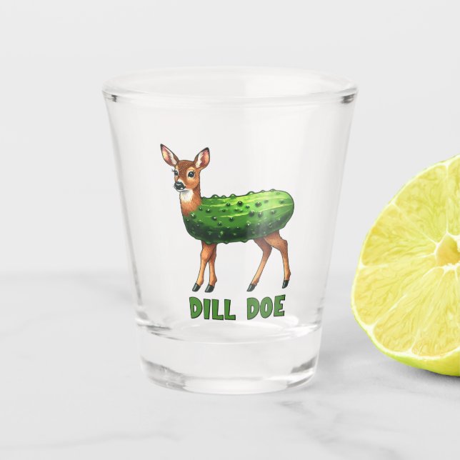 Dill Doe Funny Adult Humour Inappropriat Shot Glass (Front)