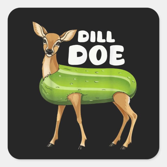 dill doe square sticker (Front)