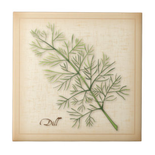 Dill Herb Ceramic Tile