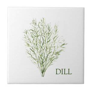 Dill Herb Greenery Kitchen Culinary Green Plant  Ceramic Tile
