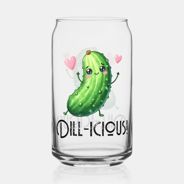 Dill-icous Can Glass (Front)