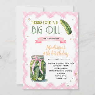 Dill Pickle Birthday girl Invitation