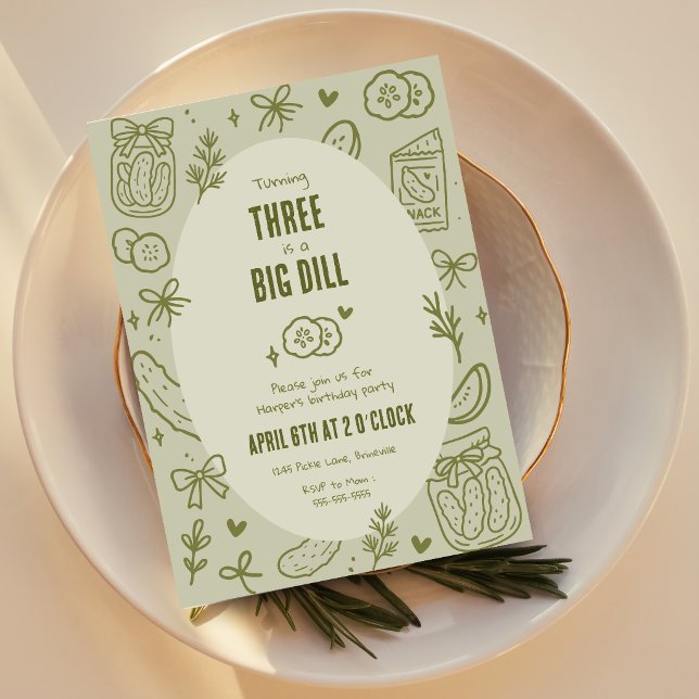 Dill Pickle Birthday Invitation (Creator Uploaded)