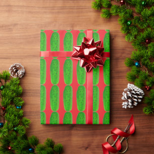 DILL PICKLE CHRISTMAS FUNNY WRAPPING PAPER